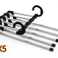 5 In 1 Wardrobe Hanger Multi-functional Clothes Hangers Pants Stainless Steel Magic Wardrobe Clothing Hangers For Clothes Rack