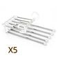 5 In 1 Wardrobe Hanger Multi-functional Clothes Hangers Pants Stainless Steel Magic Wardrobe Clothing Hangers For Clothes Rack