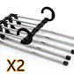 5 In 1 Wardrobe Hanger Multi-functional Clothes Hangers Pants Stainless Steel Magic Wardrobe Clothing Hangers For Clothes Rack